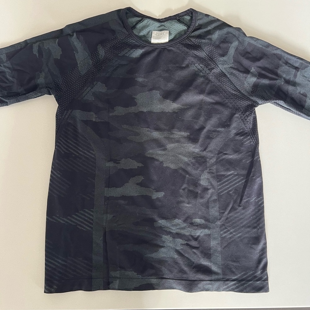 Athleta Girl Black Camo Long Sleeve